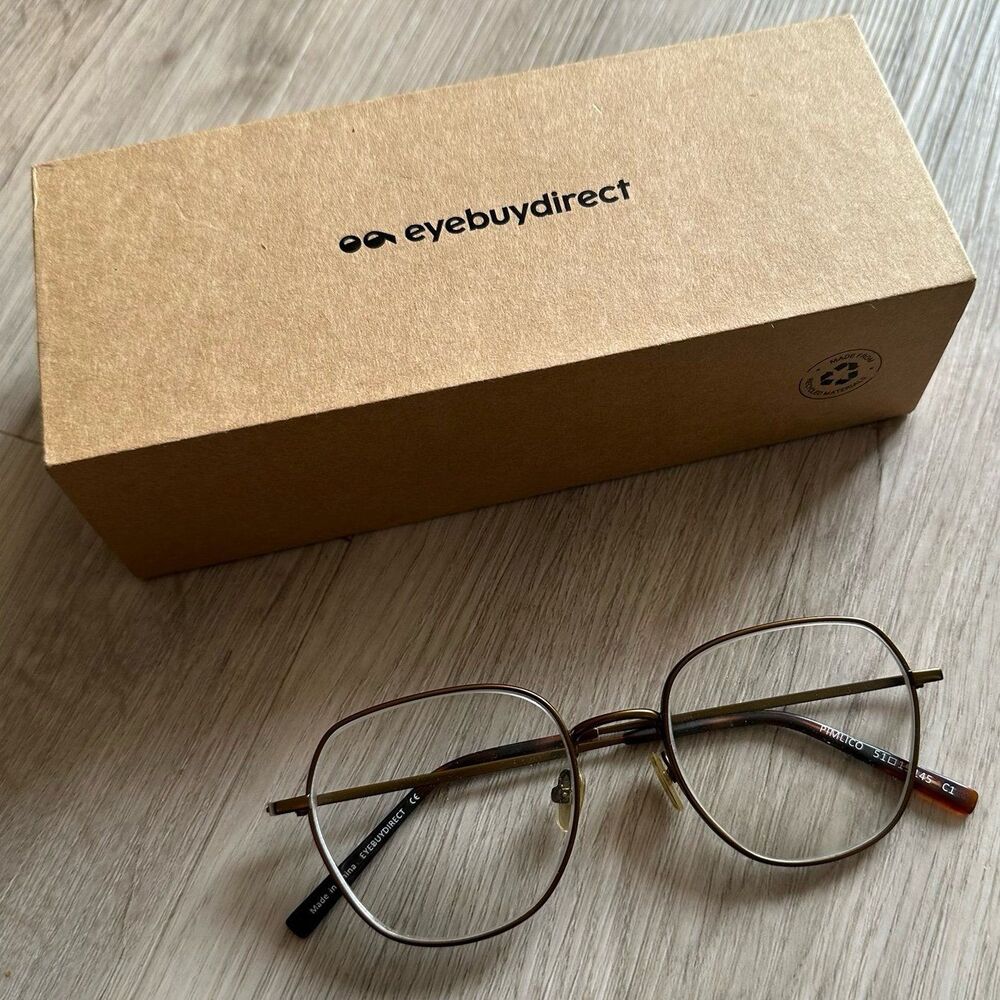 EyeBuyDirect Eye Glasses Frames Pimlico Round Bronze Wire - Picture 2 of 12